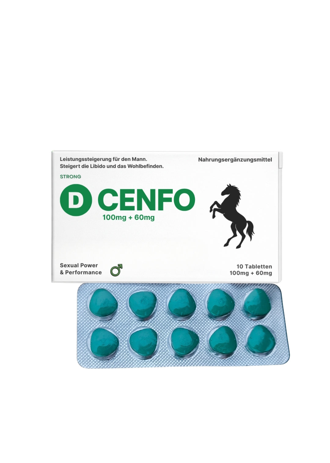 CENFO 100 mg + 60 mg men's supplement 10 tablets for libido and potency